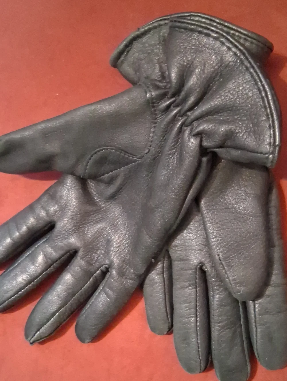 Leather Biker Gloves